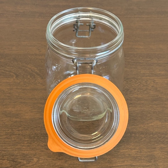 LE PARFAIT SUPER NIVEAU DE REMPLISSAGE FRANCE JAR CANISTER WIRE BAIL LID .75 L - Picture 9 of 12